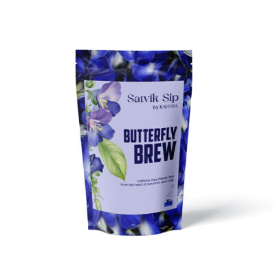 Satvik Sip Butterfly Brew Raw Flower Tea Bags By Kavora