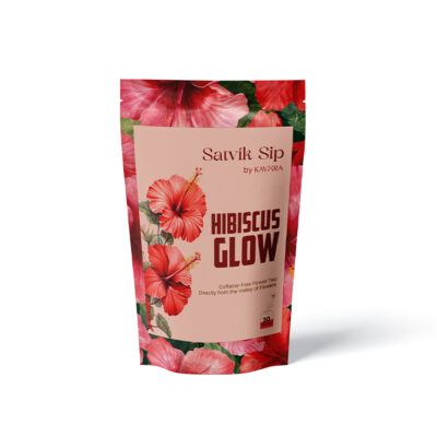 Satvik Sip Hibiscus Glow Raw Flower Tea Bags By Kavora