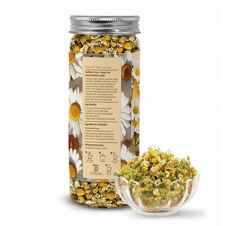 Satvik Sip Chamomile Calm Raw flower By KAVORA - Image 2