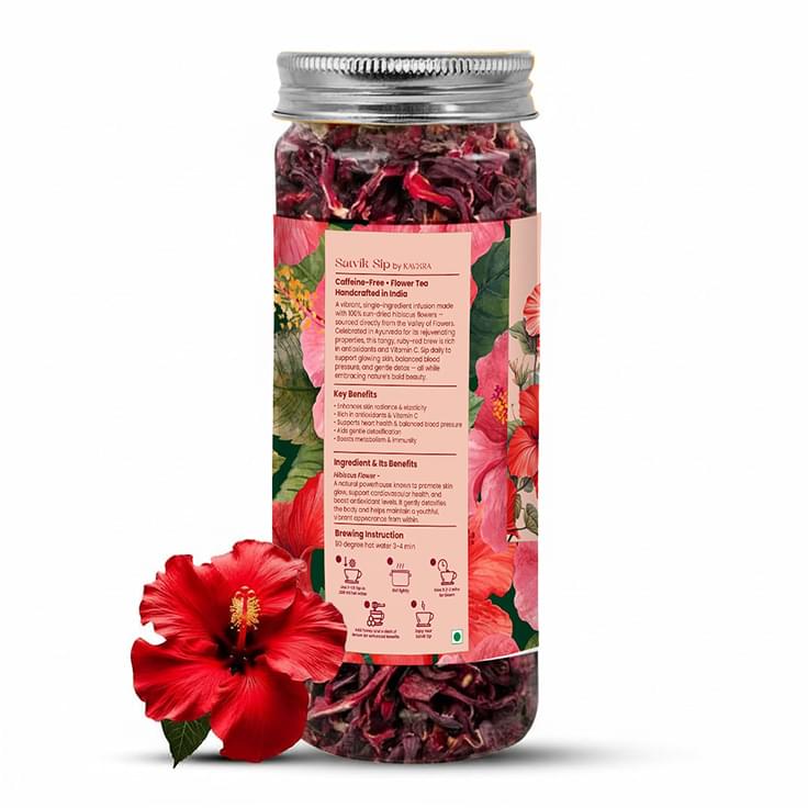 Satvik Sip Hibiscus Raw flower By KAVORA - Image 2